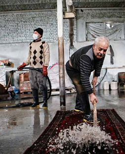 شستشوی سنتی قالی در قالیشویی شادمان