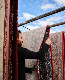 خشک کردن قالی در قالیشویی شادمان